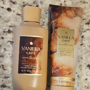 BBW Vanilla Café Body Wash and Body Cream Set